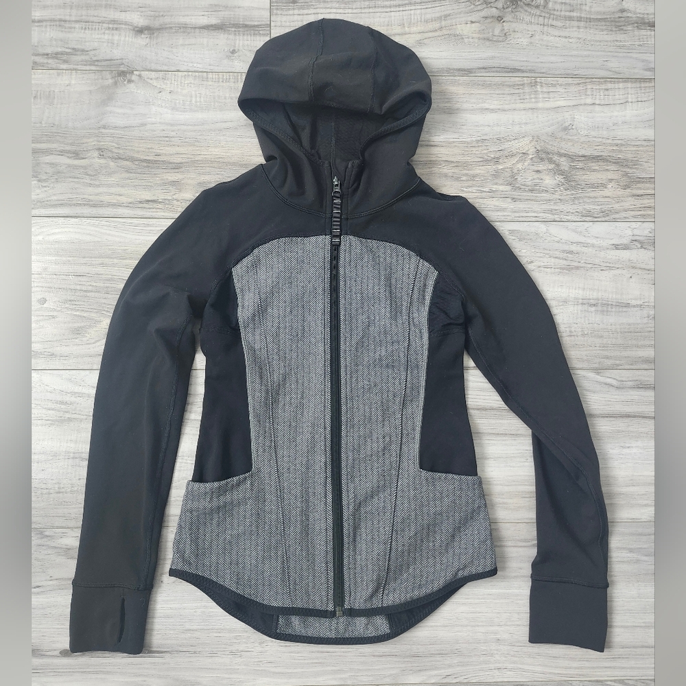 Ivivva by Lululemon Heathered Herringbone Ready to Perform Jacket Size 12